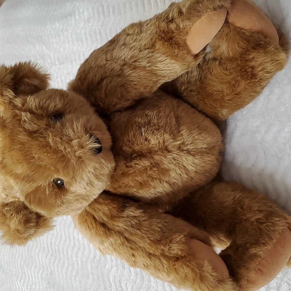 The Vermont Teddy Bear Company, 15" Brown Jointed Plush Stuffed Teddy Bear